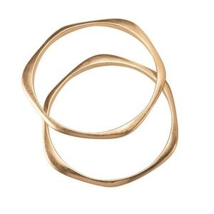 Sculptural Bangle Bracelet Set